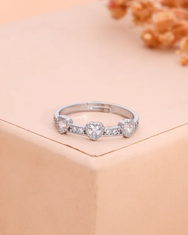 Stone Studded Silver Ring