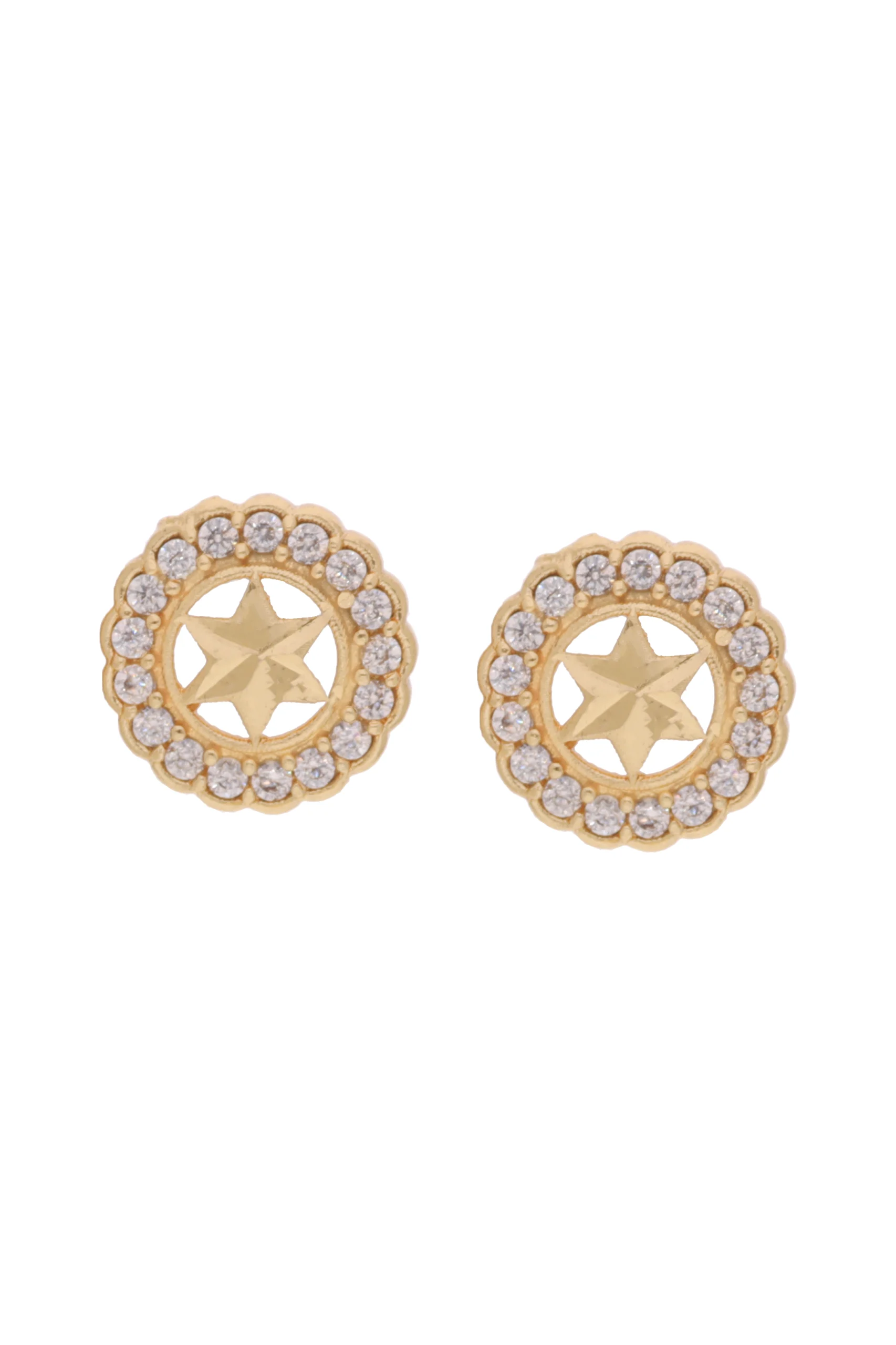 Contemporary Gold Earrings - Image 2