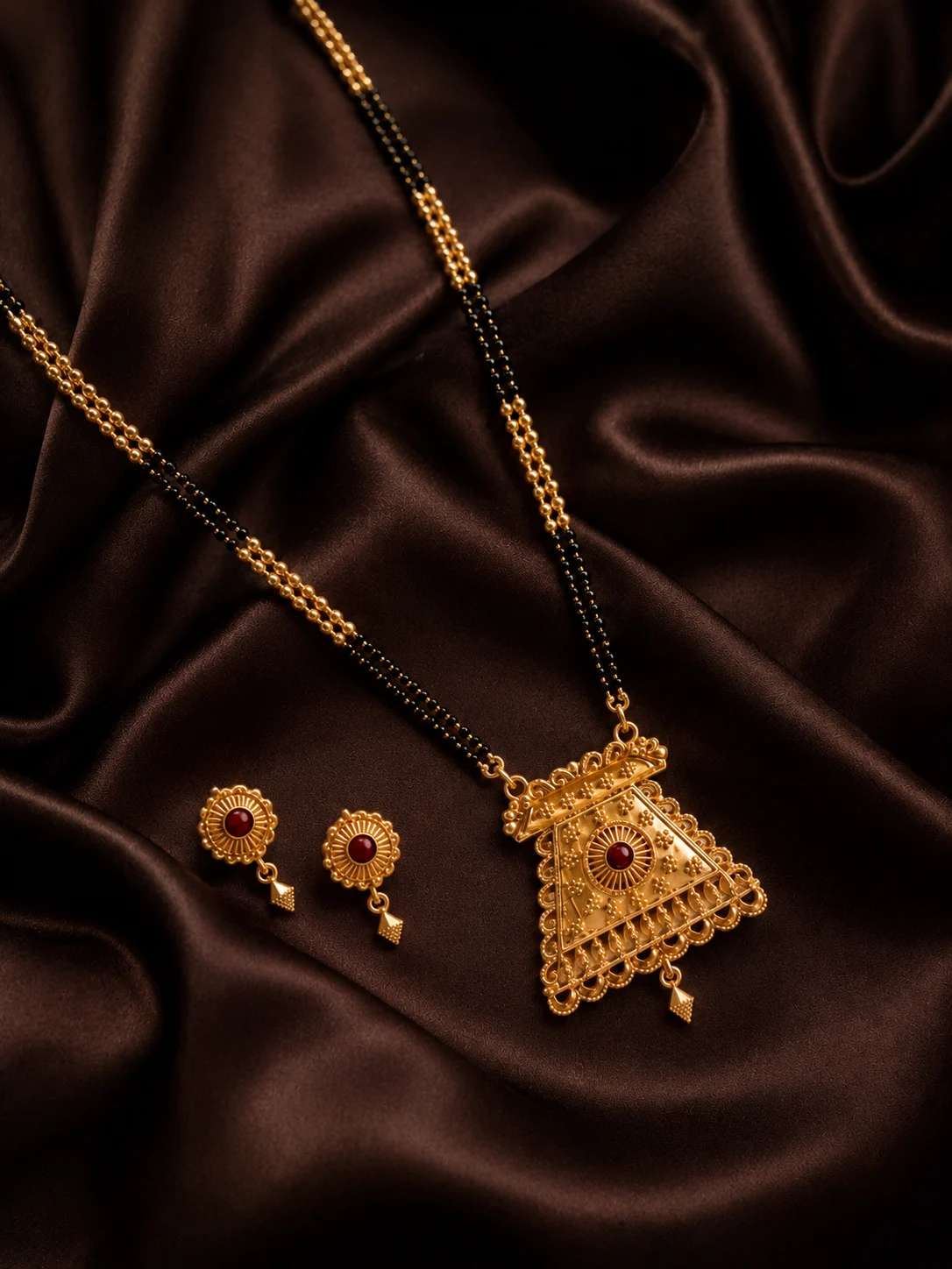 Royal Gold-Plated Designer Mangalsutra Set - Image 2