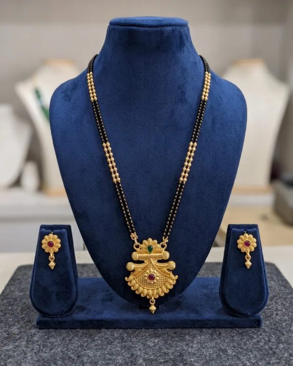 Royal Antique Gold-Plated Mangalsutra Set