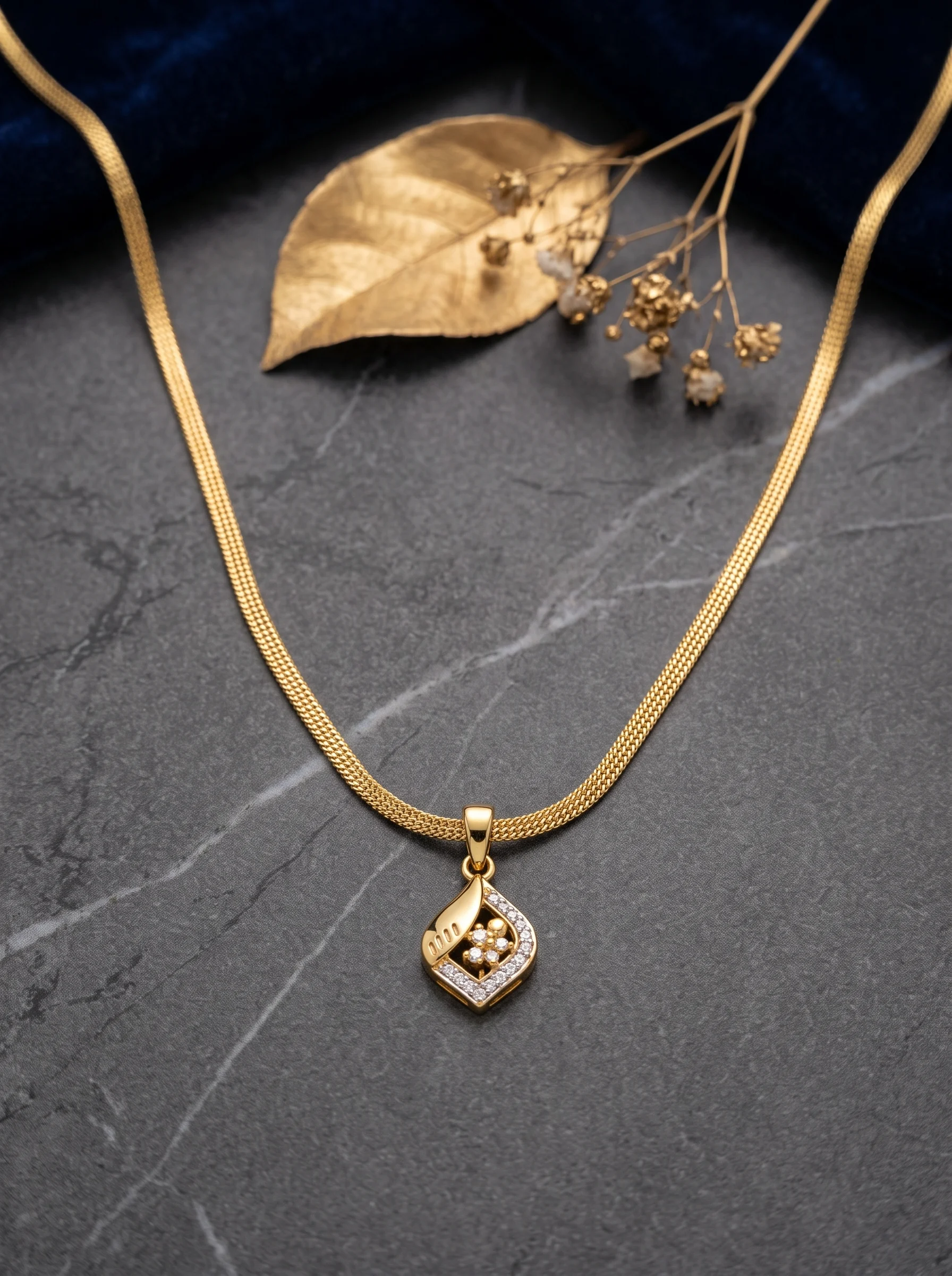 Celeste Gold Pendant Necklace