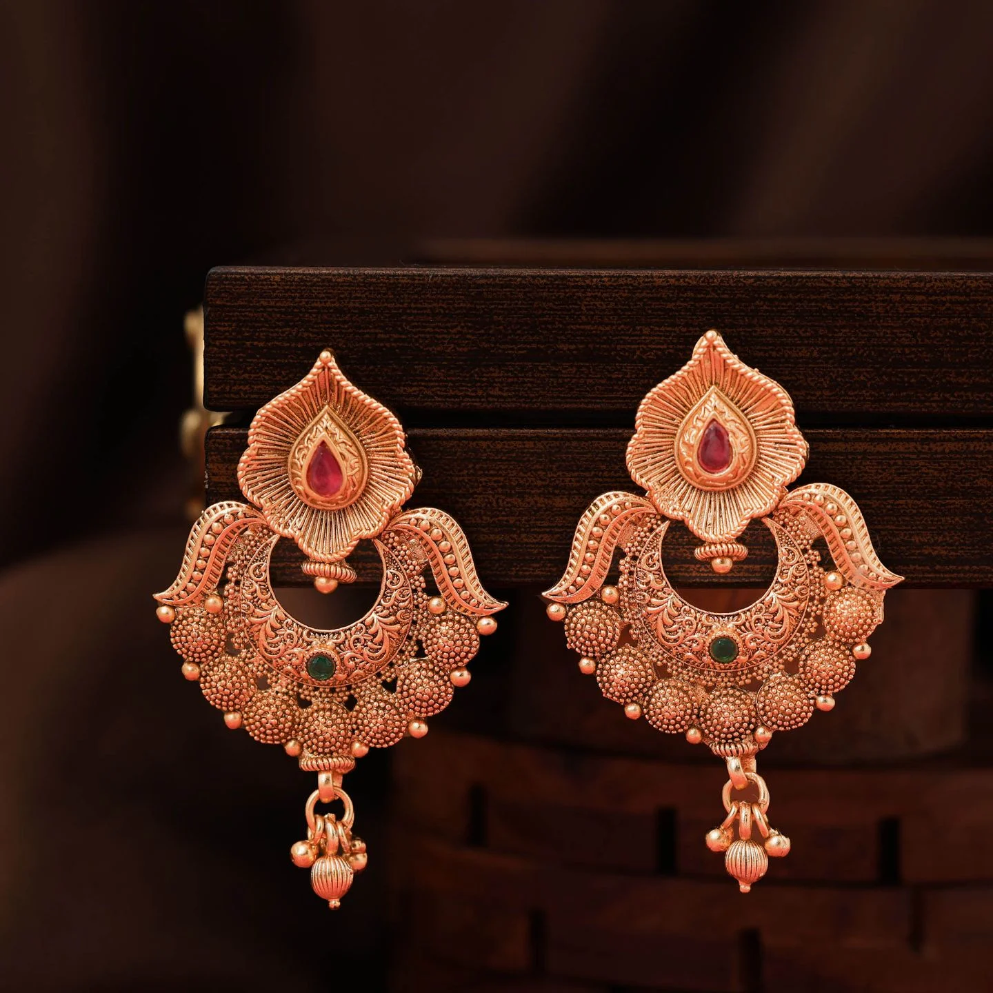 Classic Gold Jhumki - Image 2