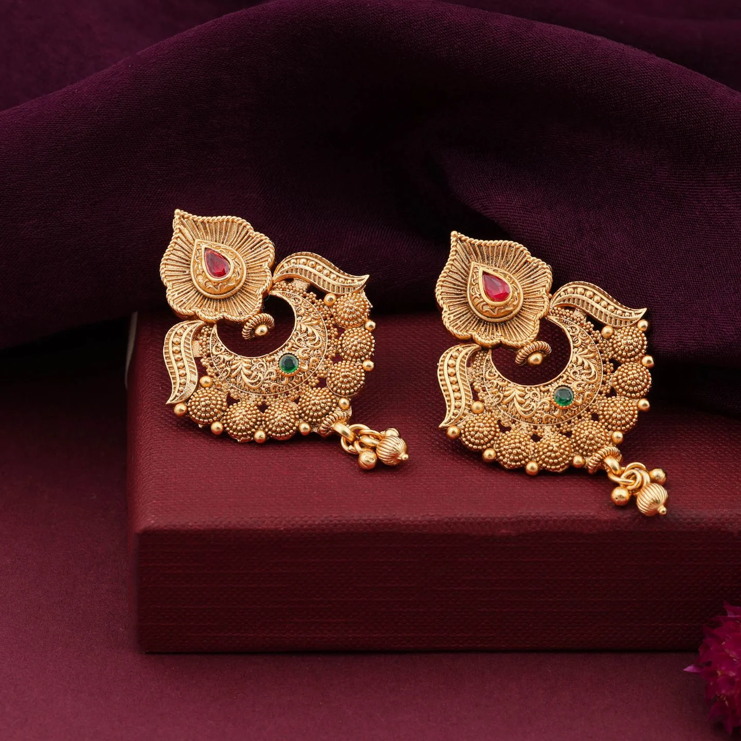 Classic Gold Jhumki - Image 3