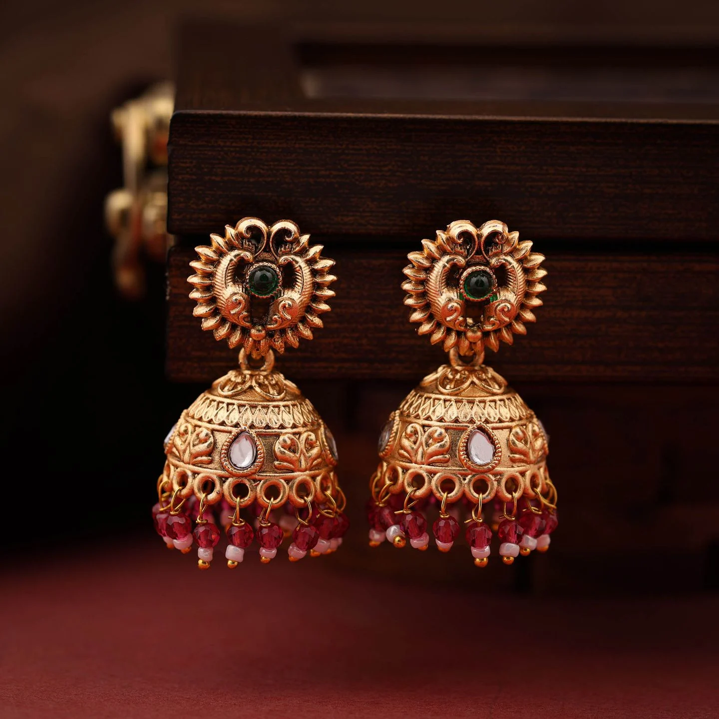 Radiant Gold Jhumka - Image 3