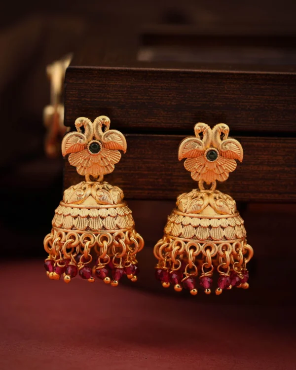 Party Wear Gold Jhumka