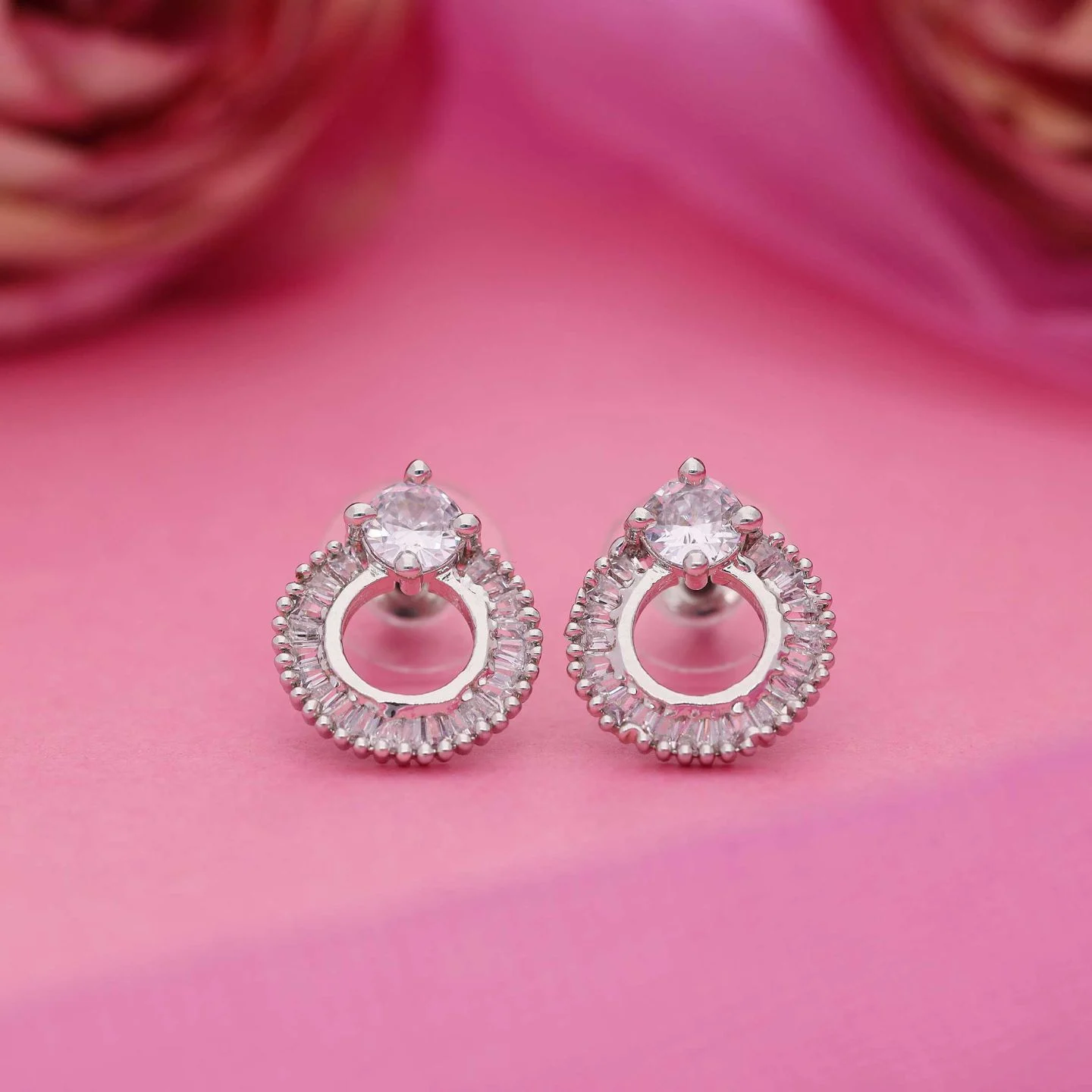 Floral Crystal Earrings