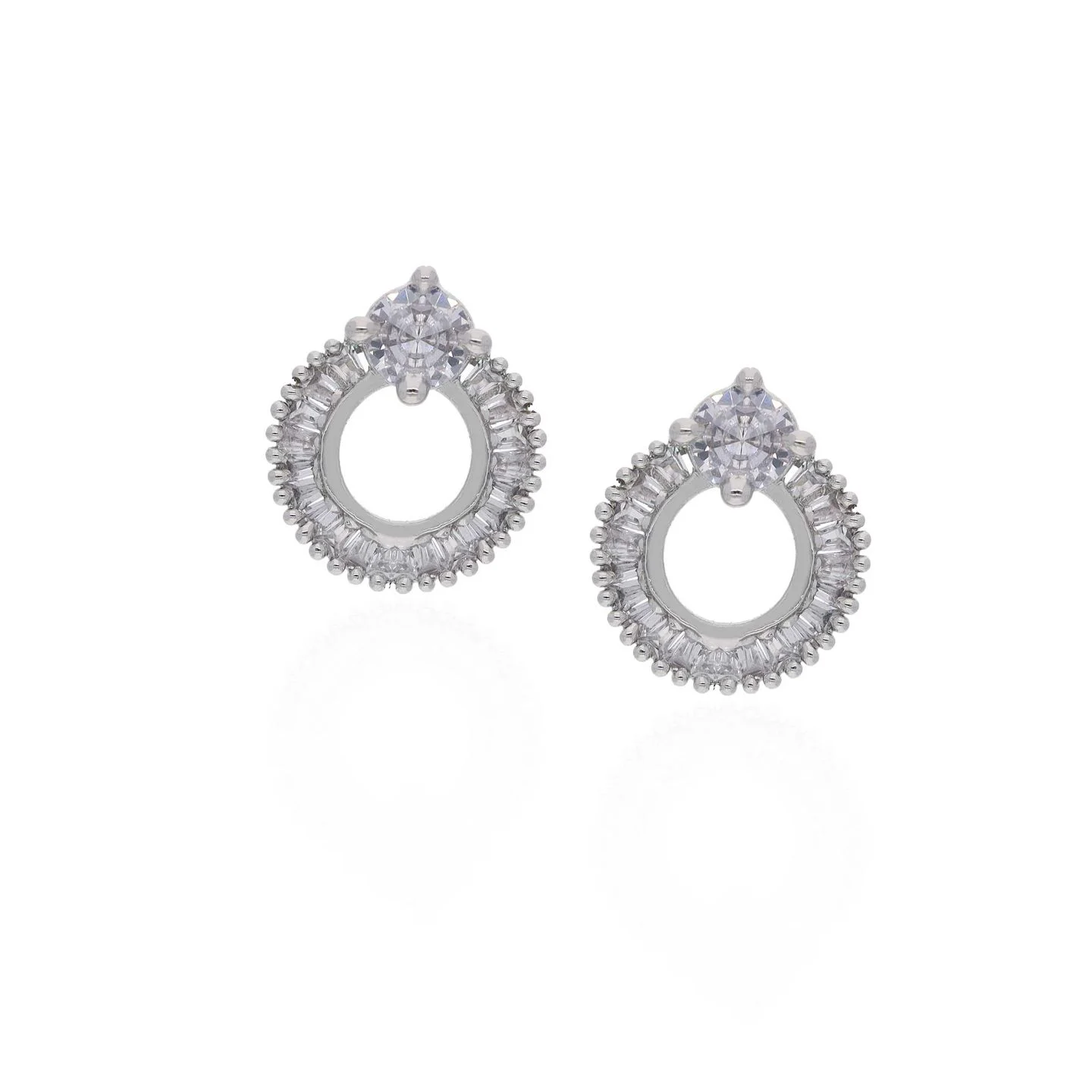 Floral Crystal Earrings - Image 2
