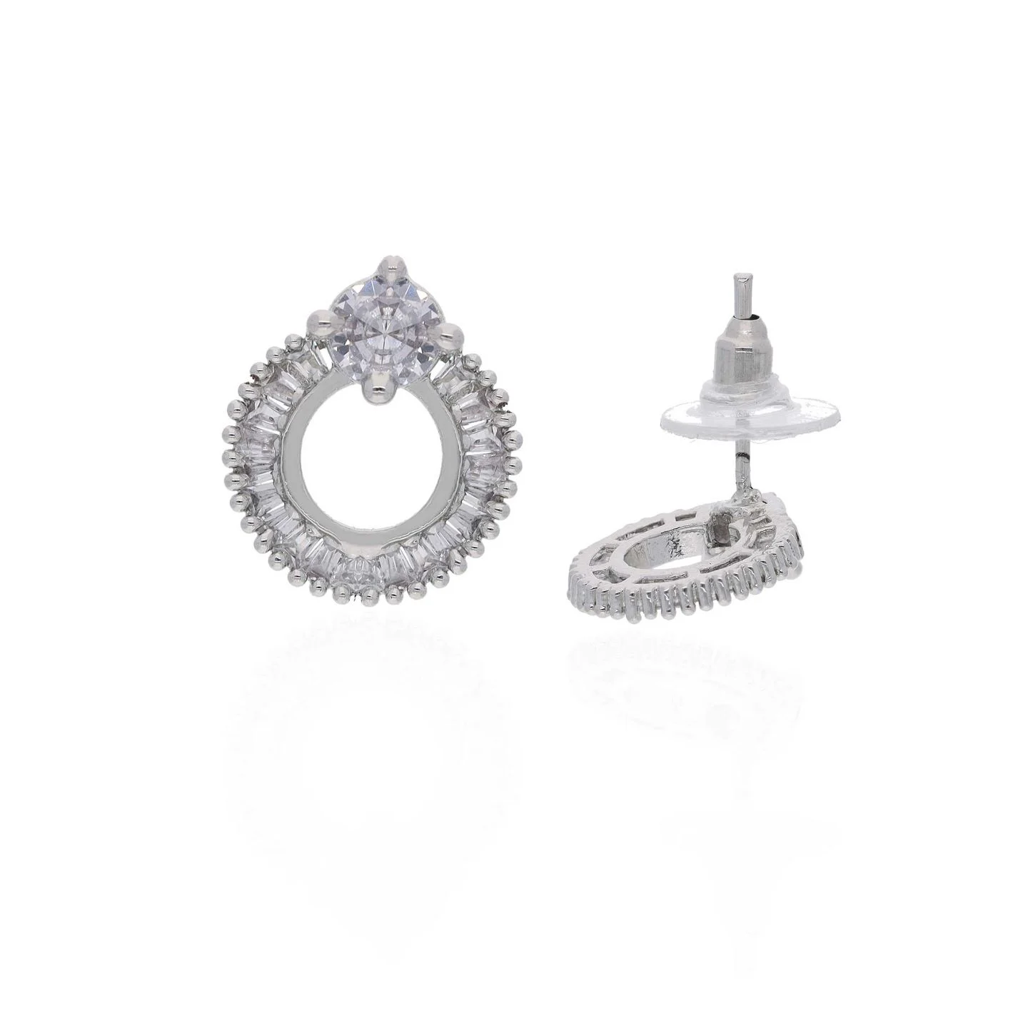 Floral Crystal Earrings - Image 3