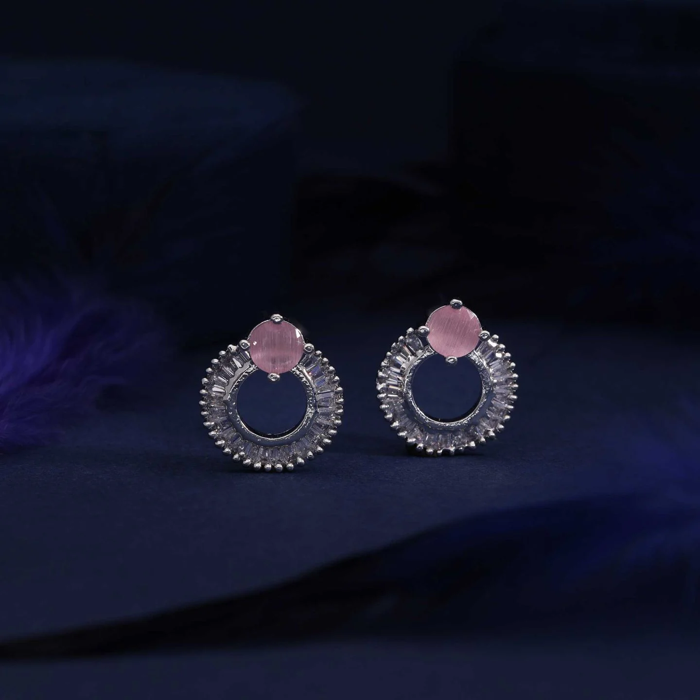 Sparkling Silver Stud Earrings
