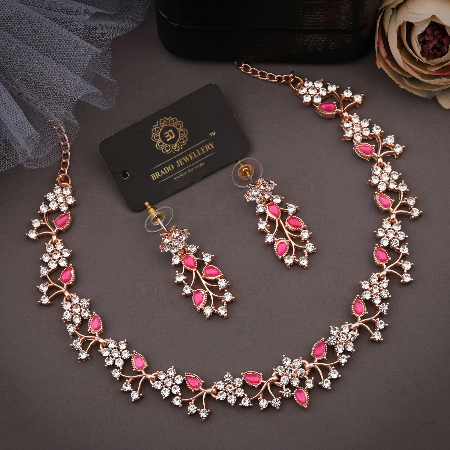 Elegant Party Wear Jewellery Set - Image 3
