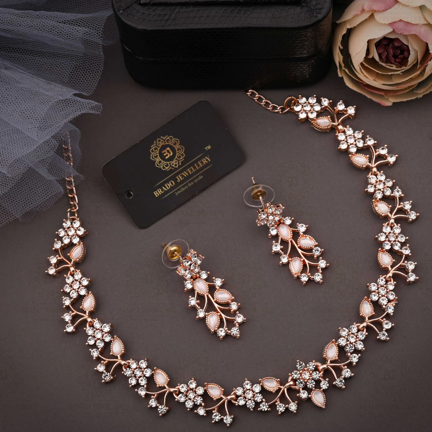 Statement Floral Jewellery Set - Image 3