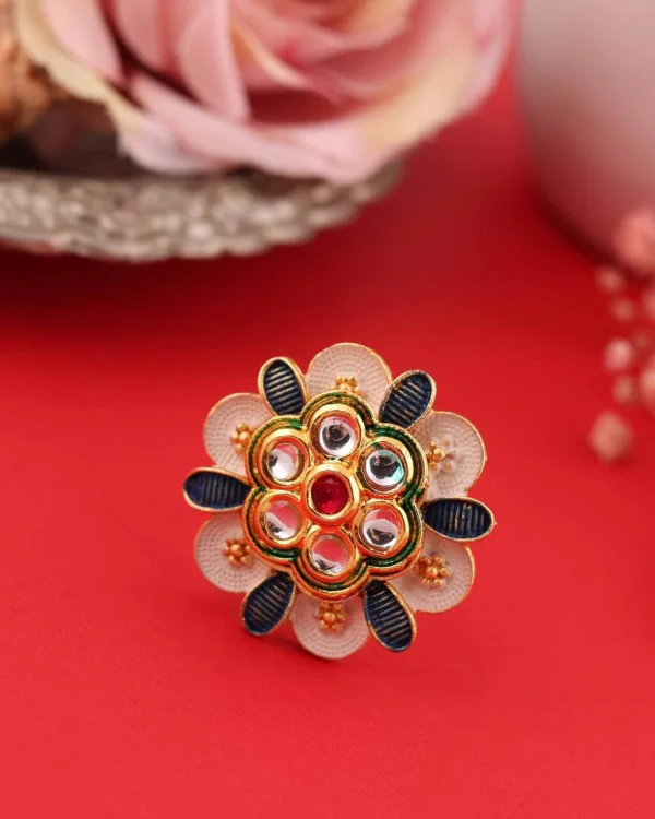 Elegant Floral Statement Ring