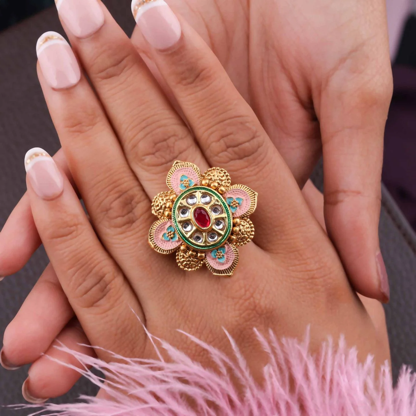 Premium Floral Jewelry Ring - Image 2