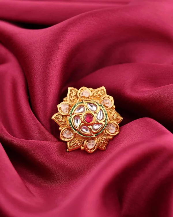 Floral Crystal Statement Ring