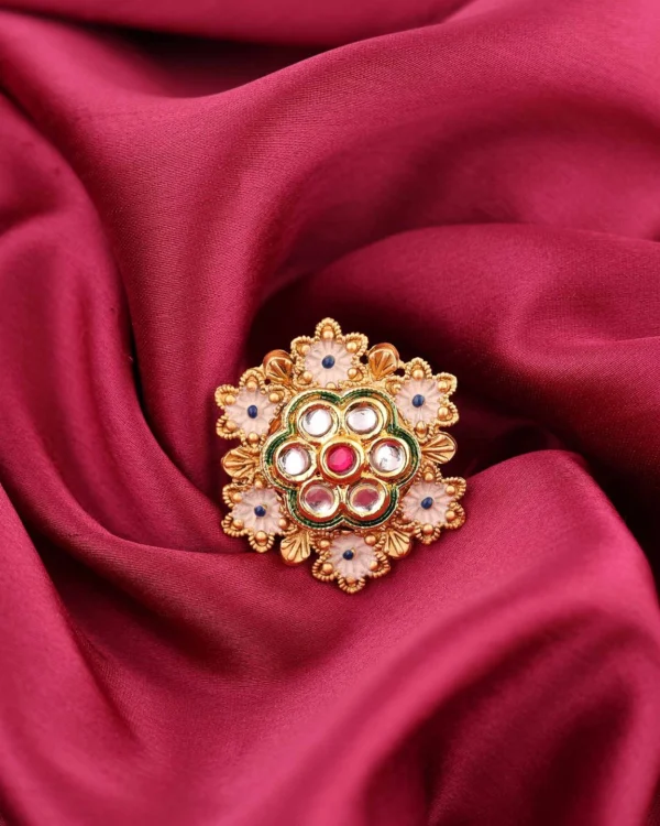 Gold Designer Floral Ring