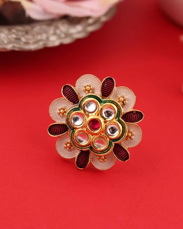 Antique Gold Floral Ring