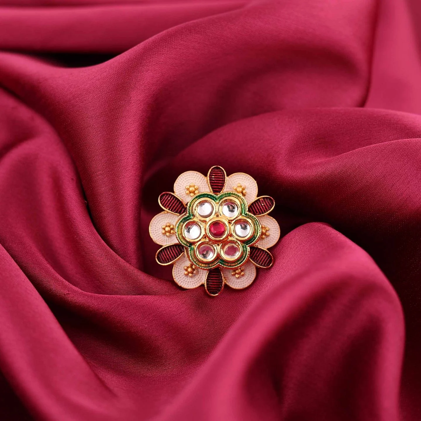 Antique Gold Floral Ring - Image 4