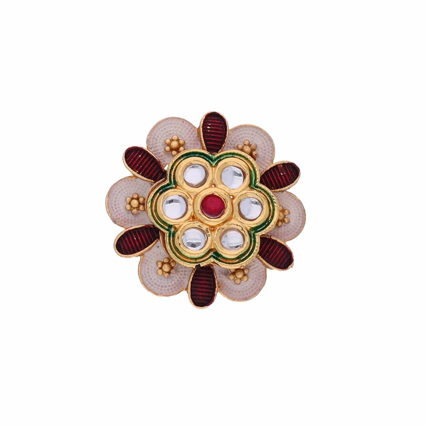 Antique Gold Floral Ring - Image 5
