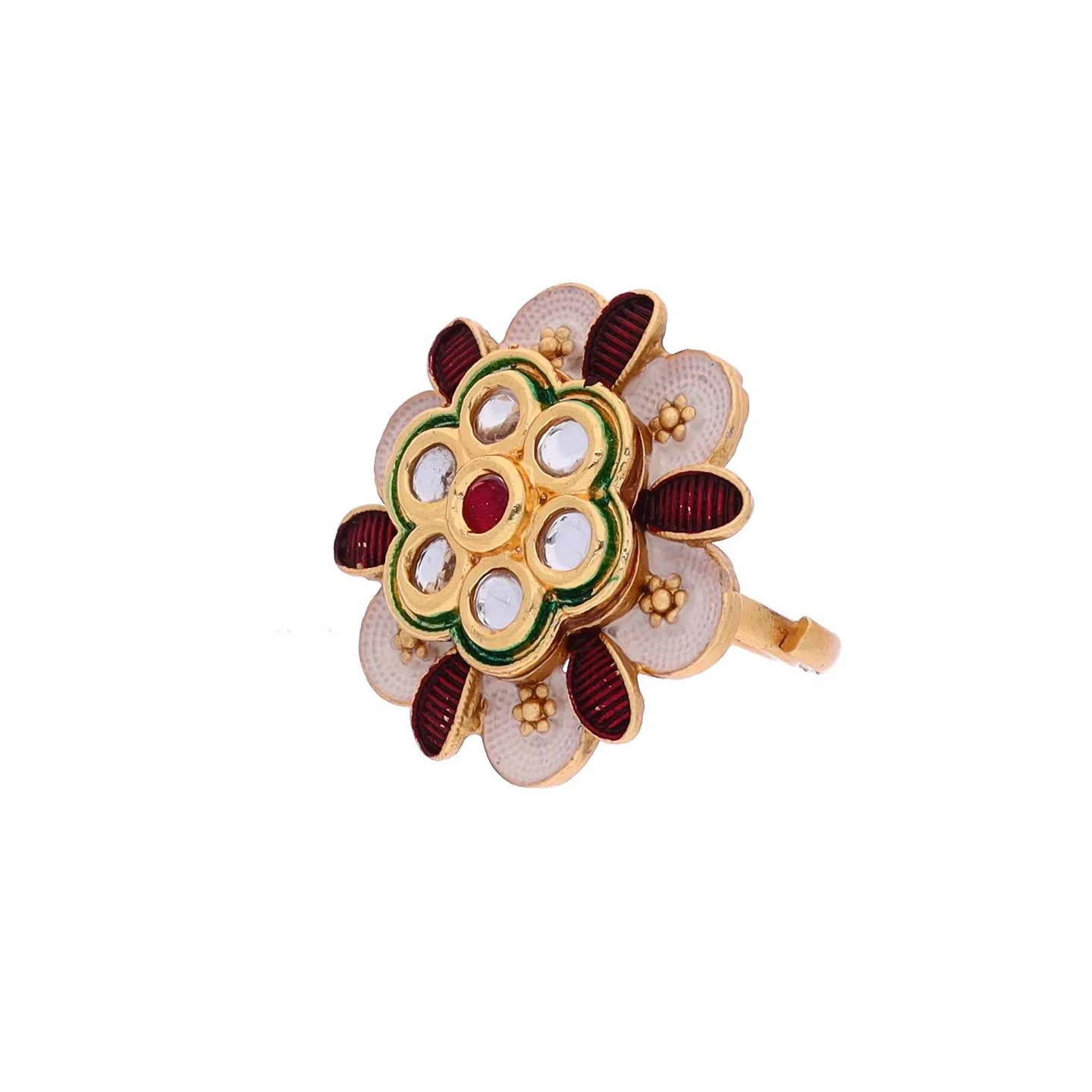 Antique Gold Floral Ring - Image 6