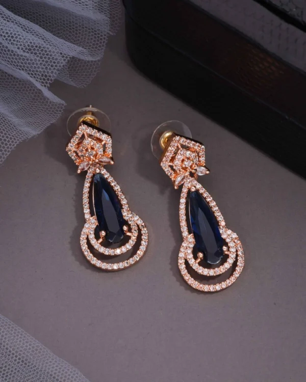 Premium Blue Crystal Earrings
