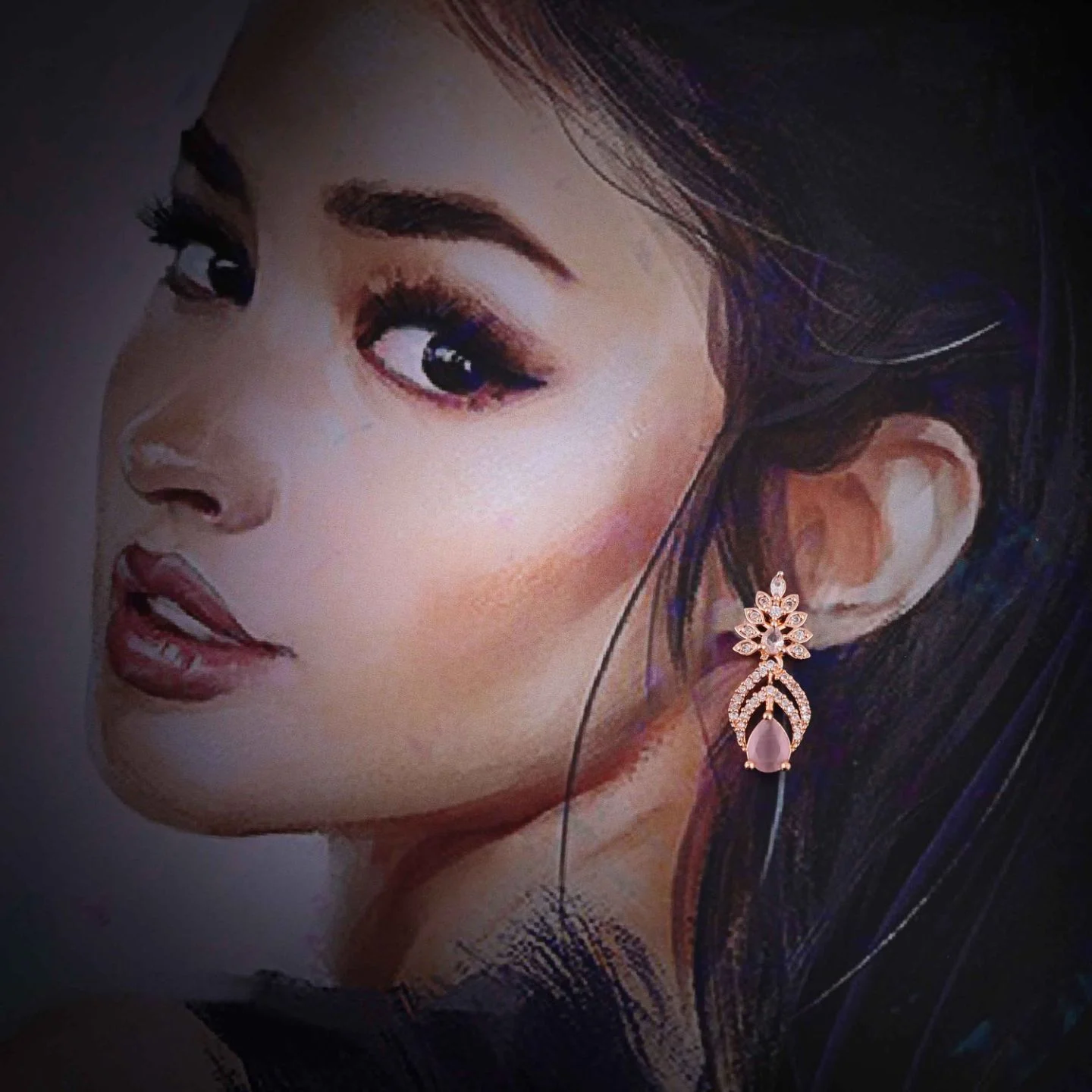 Sparkling Designer Earrings - Image 2