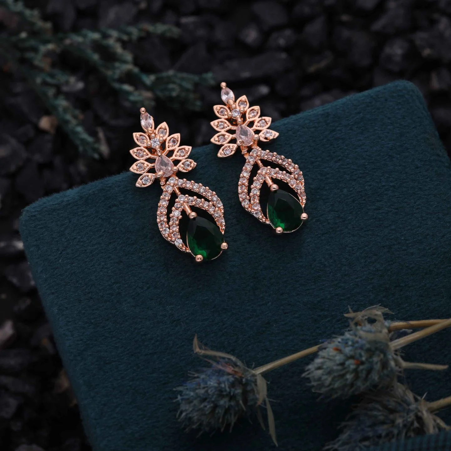 Designer Teardrop Earrings - Image 3