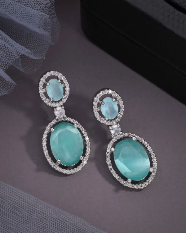 Floral Crystal Designer Earrings