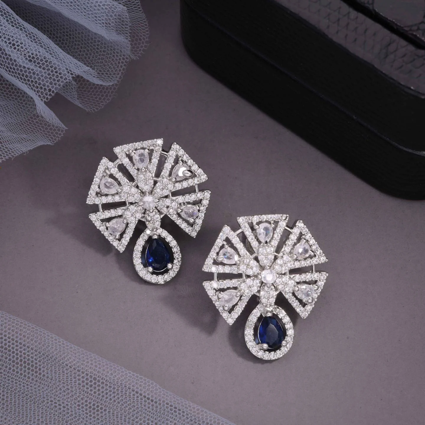 Royal Crystal Drop Earrings
