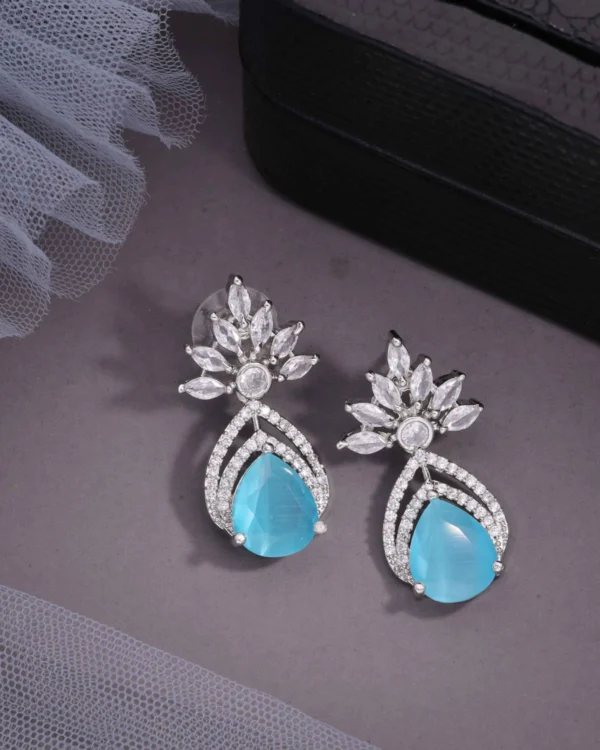 Crystal Floral Drop Earrings