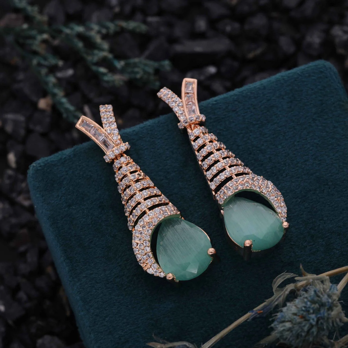 Designer Party Wear Earrings - Image 3