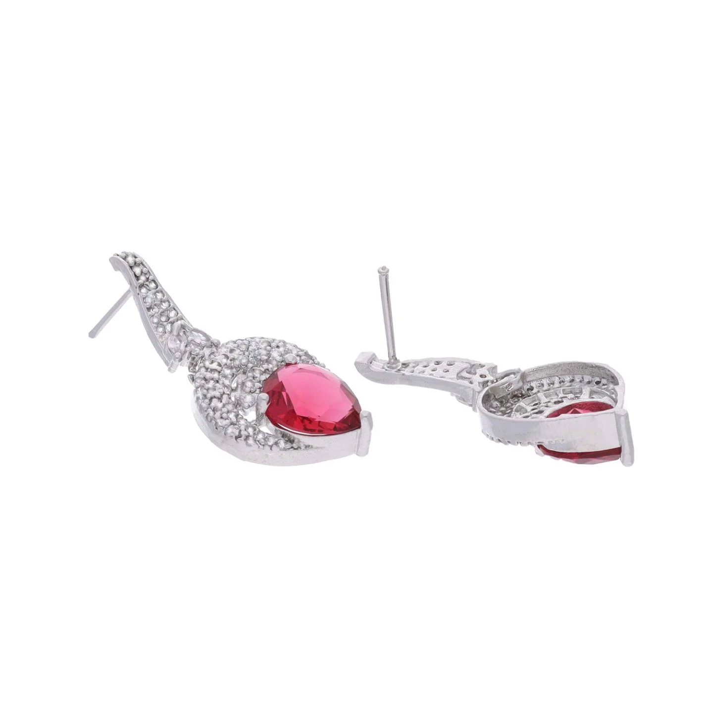 Floral Crystal Earrings - Image 4