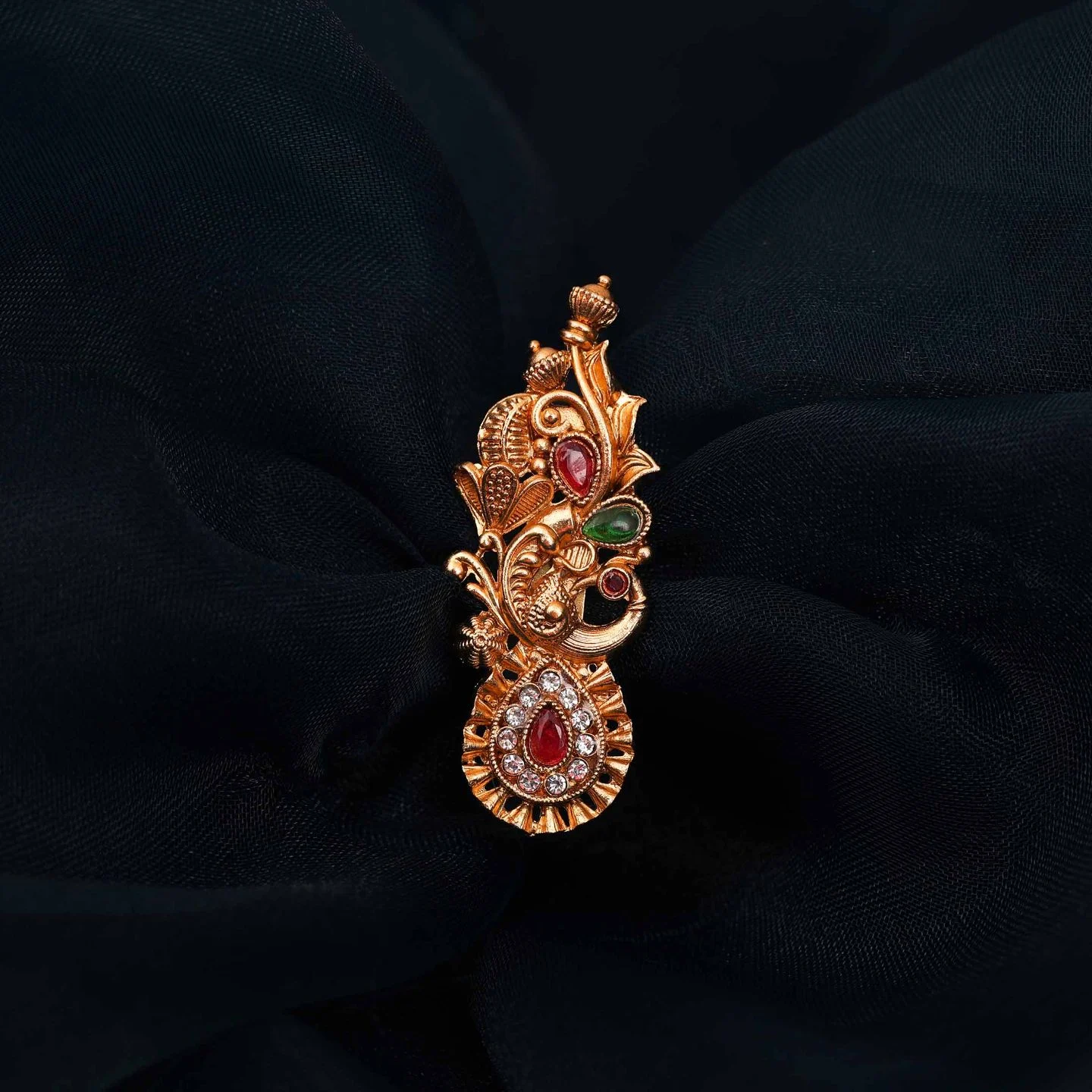 Antique Floral Lapel Pin - Image 3