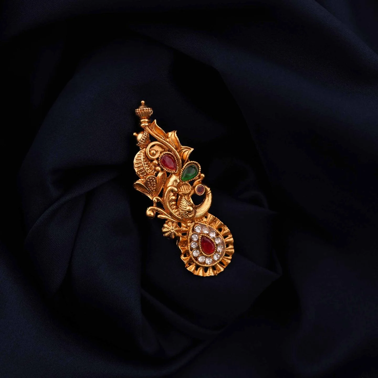Antique Floral Lapel Pin - Image 2