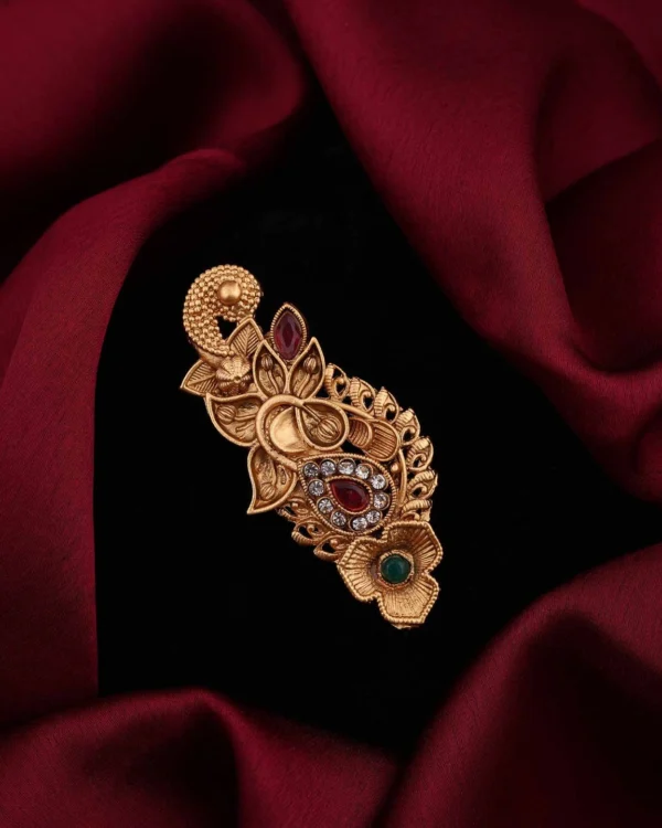 Golden Floral Heritage Pin