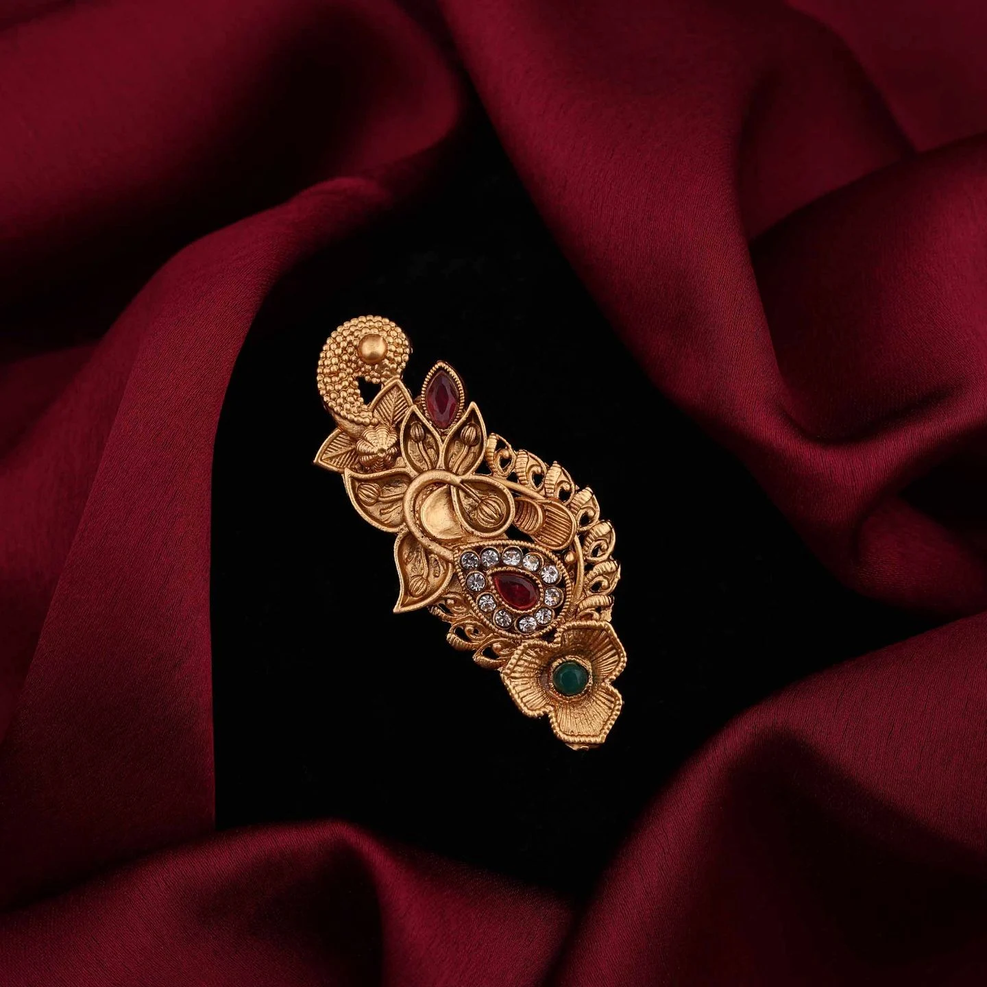 Golden Floral Heritage Pin