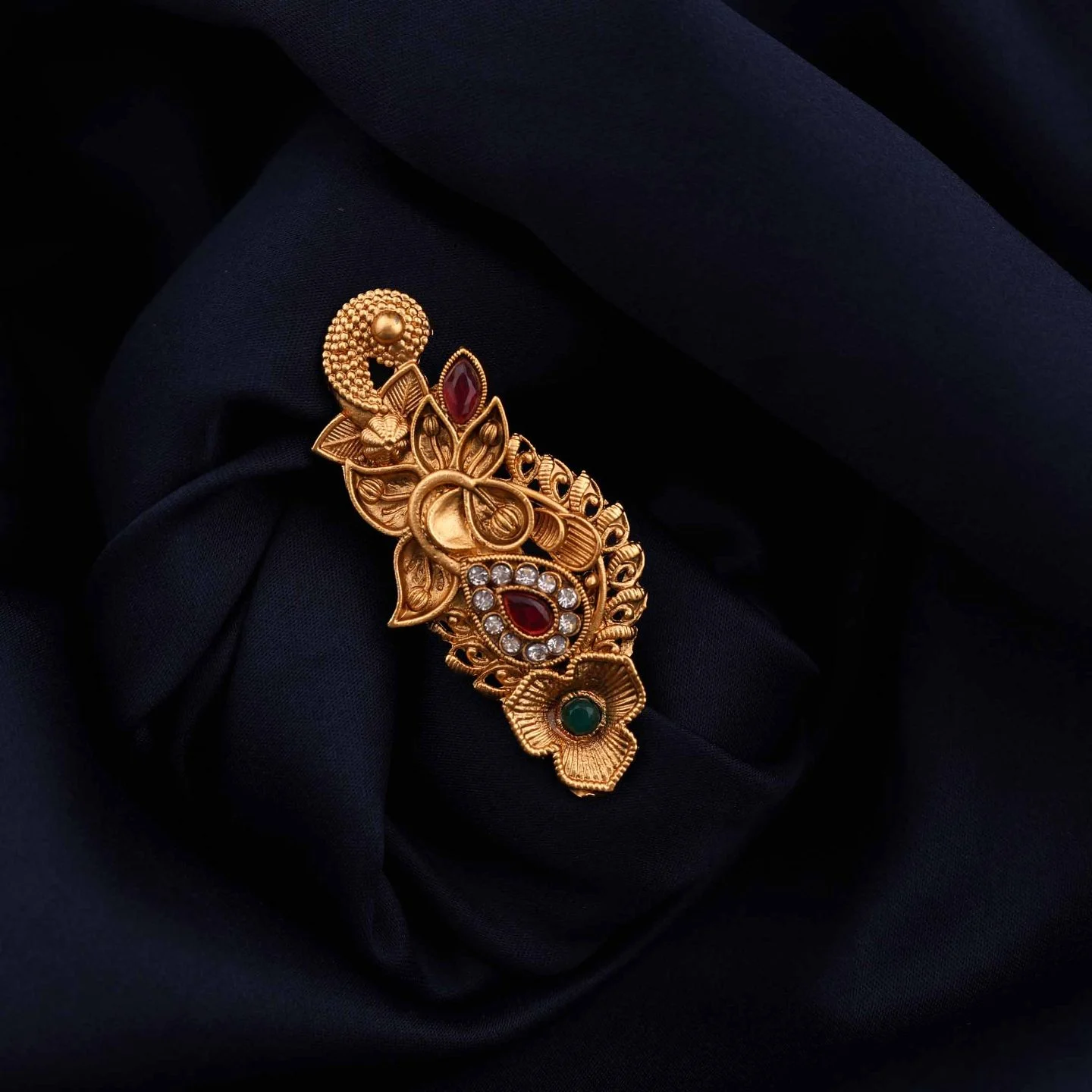 Golden Floral Heritage Pin - Image 2