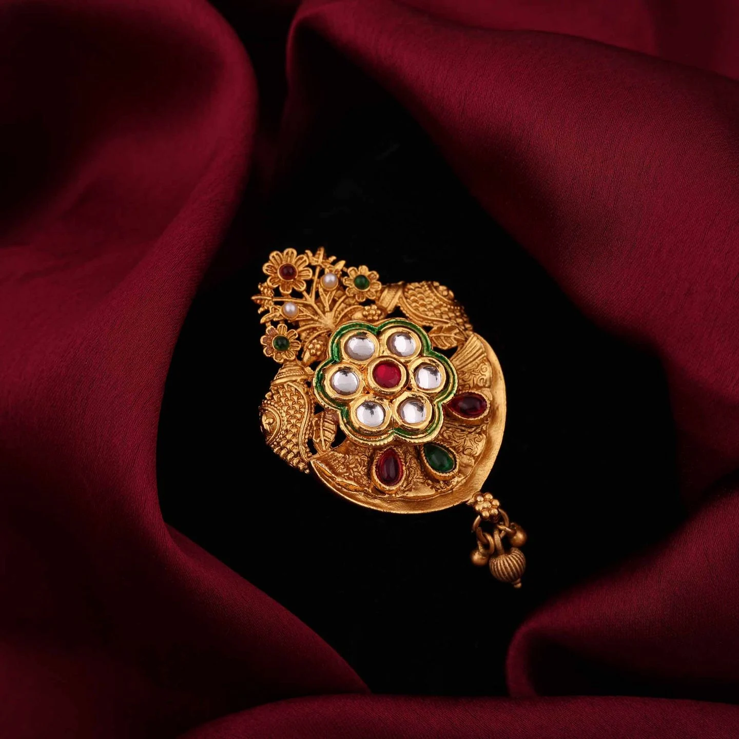Elegant Ruby Accent Pin - Image 2