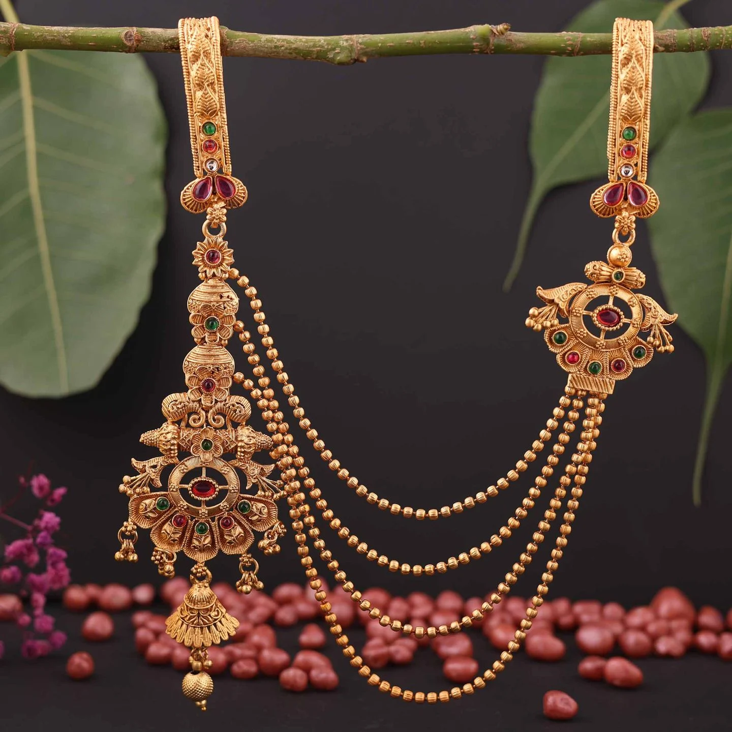 Premium Temple Saree Brooch - Image 2