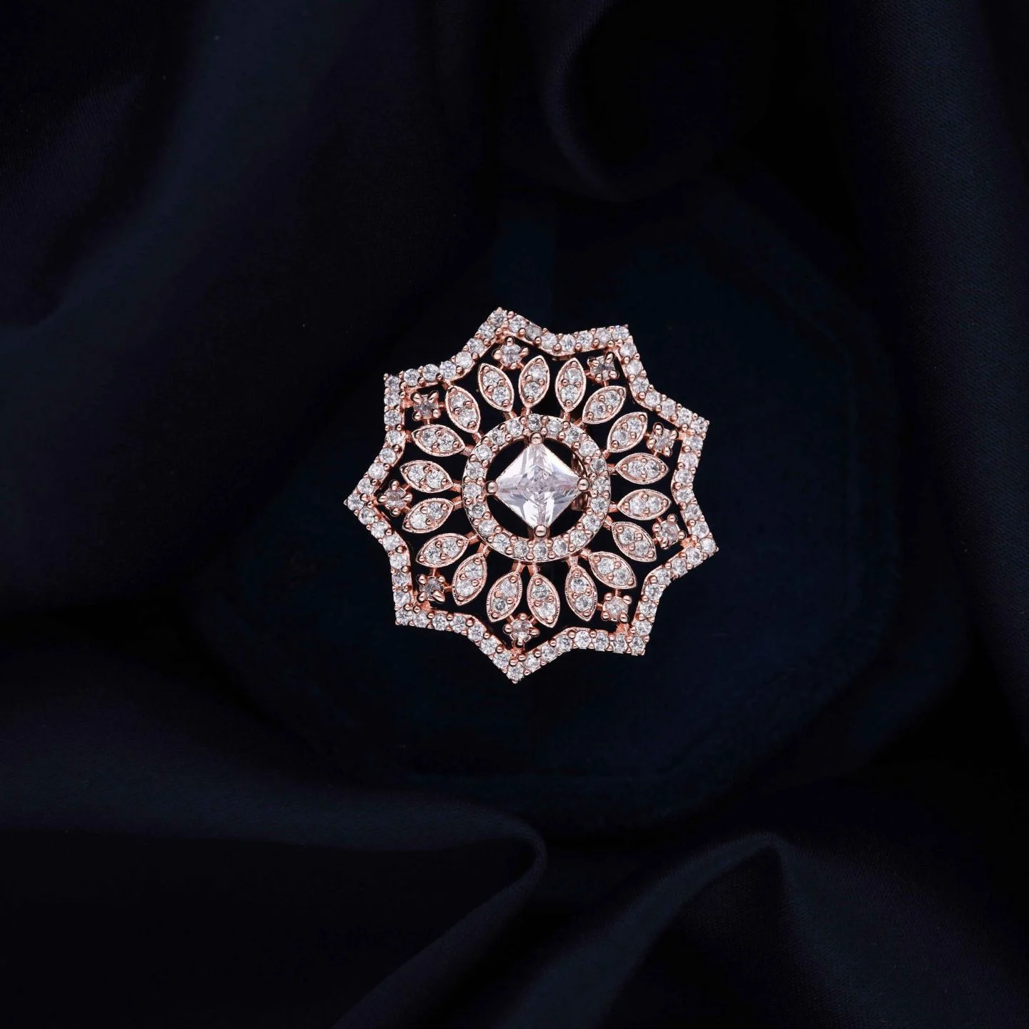 Rose Gold Crystal Ring