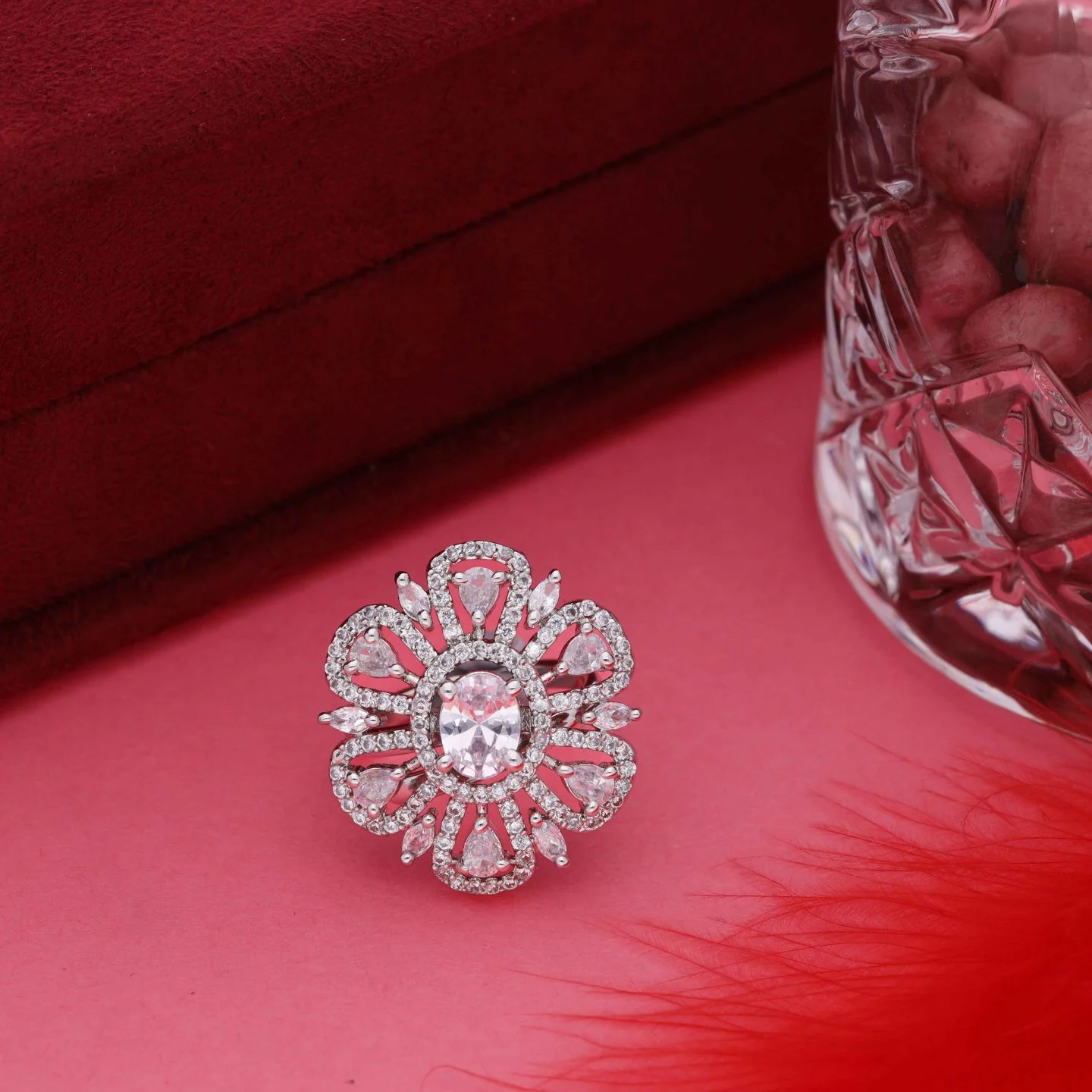 Premium Designer Flower Ring - Image 2