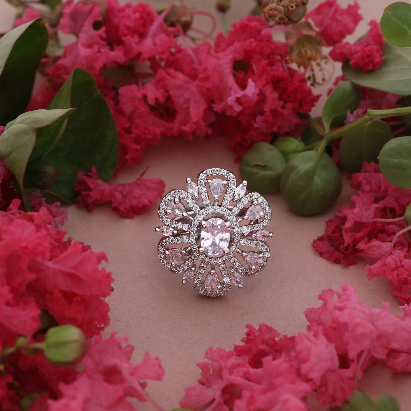 Premium Designer Flower Ring - Image 3