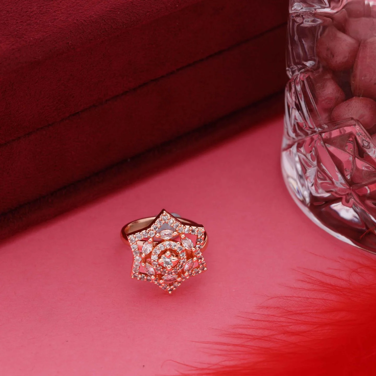 Sparkling Rose Gold Ring