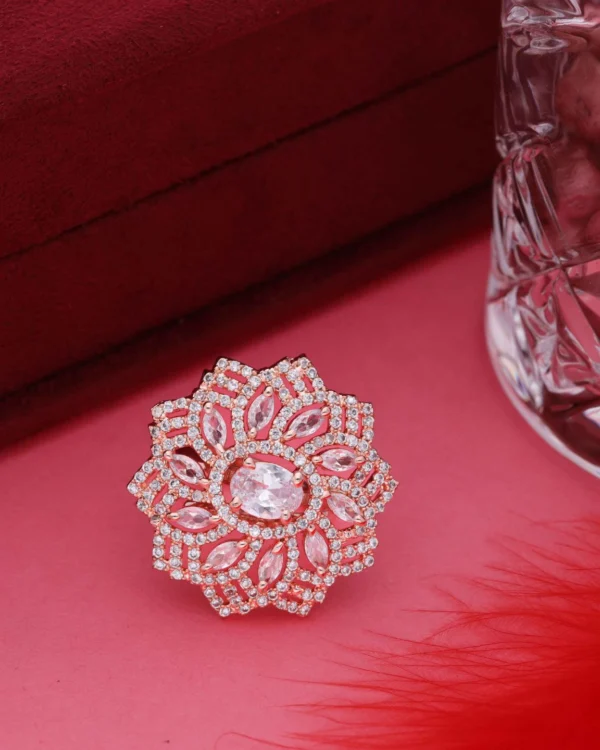 Elegant Rose Gold Statement Ring