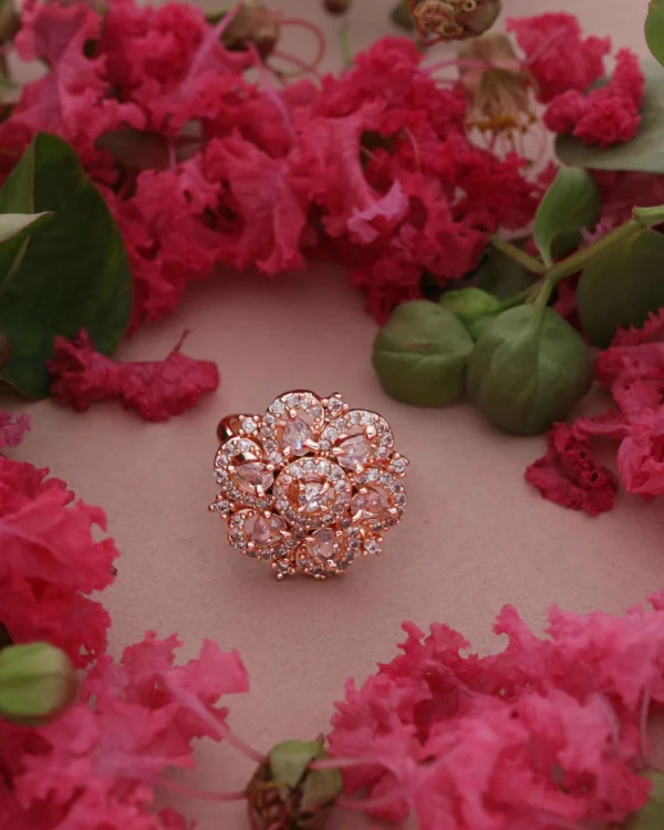 Elegant Rose Gold Statement Ring