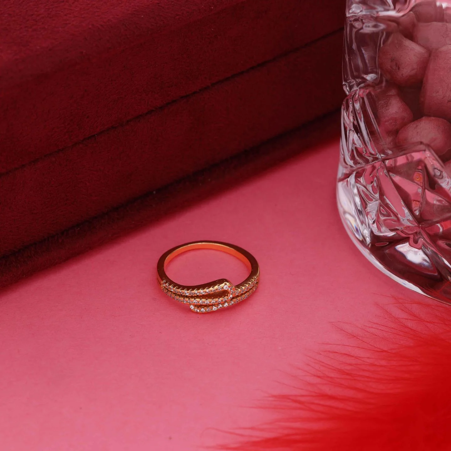 Gold Plated Floral Ring