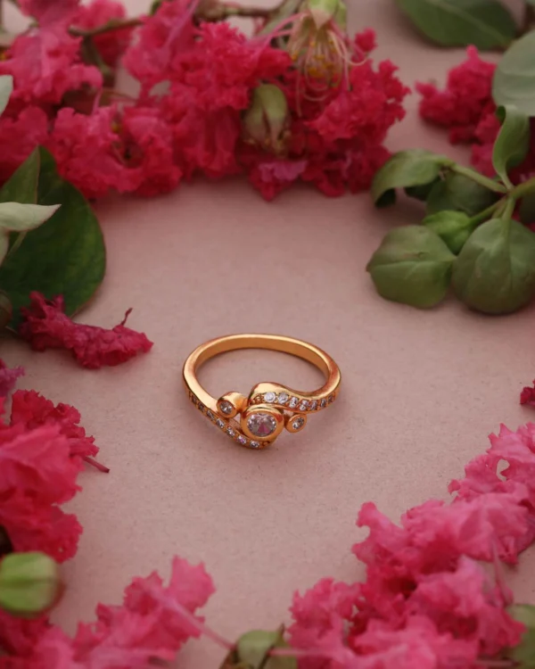 Luxury Crystal Gold Ring