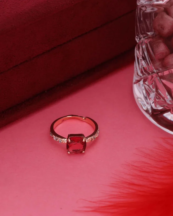 Royal Golden Crystal Designer Ring