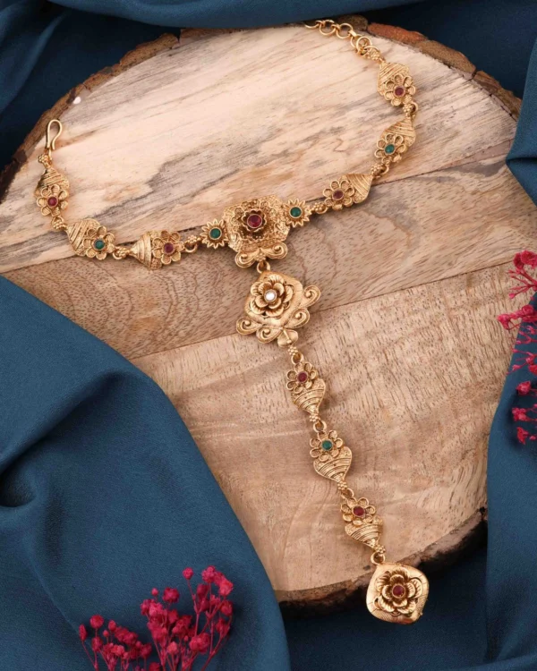 Ethnic Gold Hand Bracelet