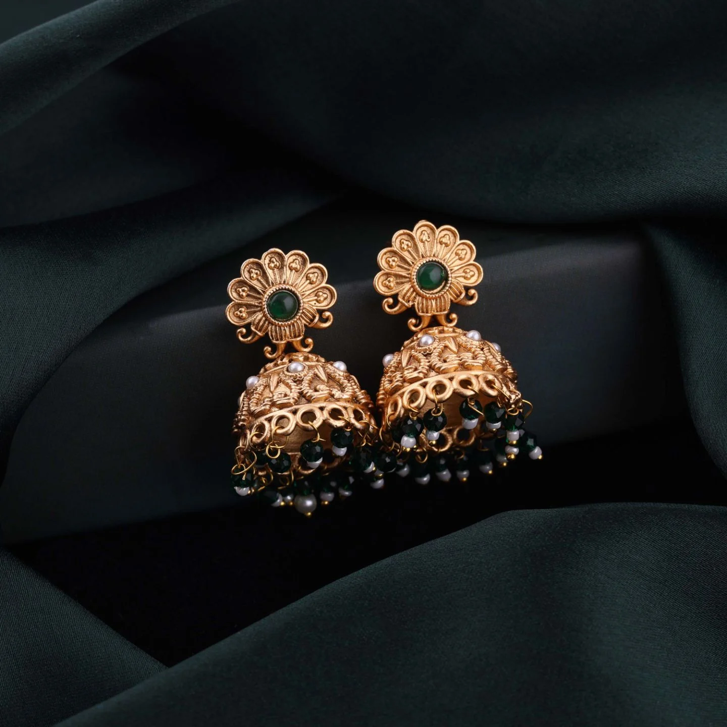 Premium Gold Statement Jhumkas - Image 3