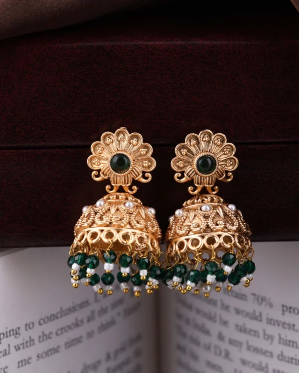 Premium Gold Statement Jhumkas